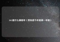 2022是什么属相年（想知道今年是哪一年相）