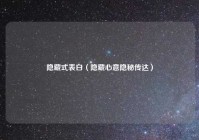 隐藏式表白（隐藏心意隐秘传达）