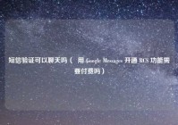 短信验证可以聊天吗（  用 Google Messages 开通 RCS 功能需要付费吗）
