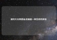 潍坊大众网搭讪,捡漏是一种怎样的体验
