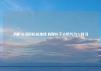 男朋友拍照拍成跳蛙,有哪些千古绝句的古诗词