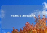 作精恋爱日常（是甜蜜还是灾难）