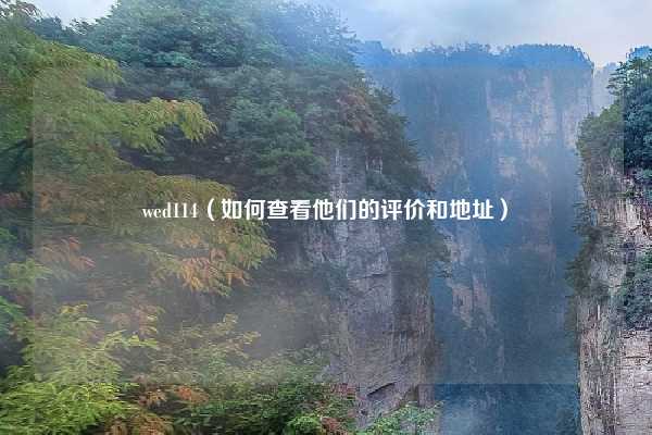 wed114（如何查看他们的评价和地址）