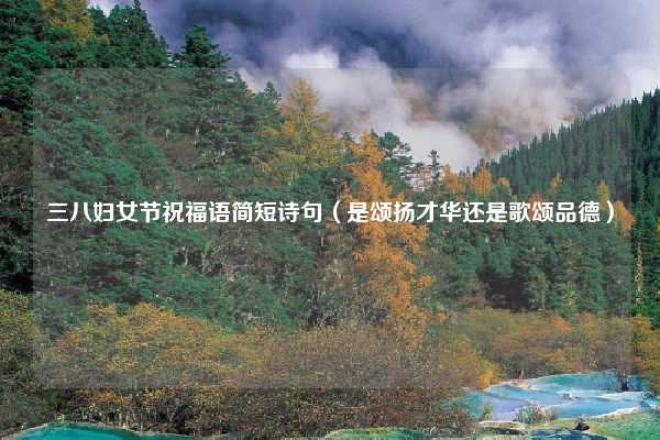 三八妇女节祝福语简短诗句（是颂扬才华还是歌颂品德）
