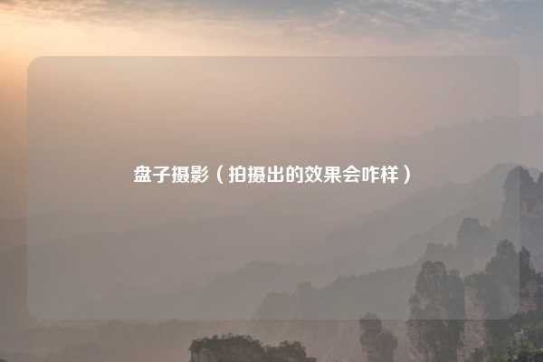 盘子摄影（拍摄出的效果会咋样）