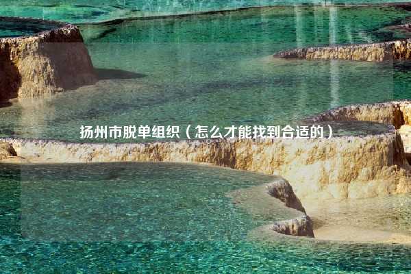 扬州市脱单组织（怎么才能找到合适的）