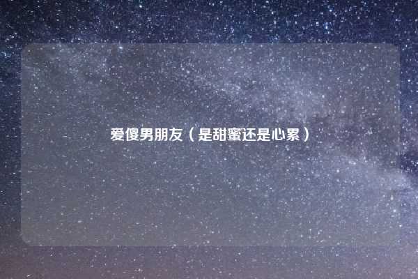 爱傻男朋友（是甜蜜还是心累）