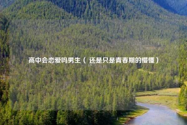 高中会恋爱吗男生（ 还是只是青春期的懵懂）
