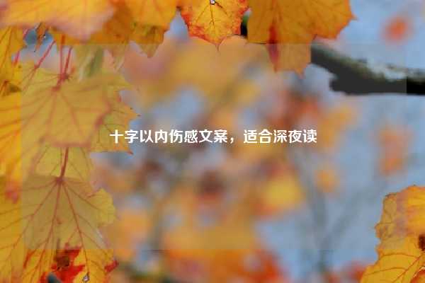 十字以内伤感文案，适合深夜读