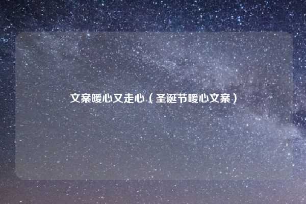 文案暖心又走心(圣诞节暖心文案)