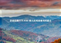 透视挂横行下 PUBG 孤儿吃鸡现象何时能止