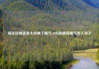 搞笑经典语录太经典了霸气,10句高情商霸气怼人句子