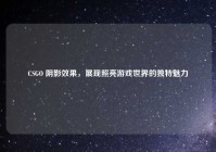 CSGO 阴影效果，展现照亮游戏世界的独特魅力