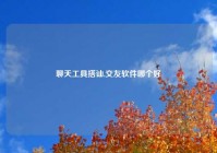 聊天工具搭讪,交友软件哪个好