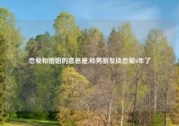 恋爱和婚姻的意思是,和男朋友谈恋爱6年了