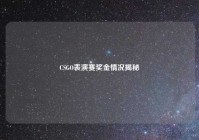 CSGO表演赛奖金情况揭秘