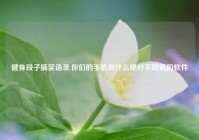 健身段子搞笑语录,你们的手机有什么绝对不卸载的软件