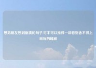 想男朋友想到崩溃的句子,可不可以推荐一部看到舍不得上厕所的韩剧