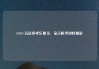 CSGO 玩法多样乐趣足，杂玩探寻别样精彩