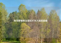 探寻聊骚男友背后不为人知的真相