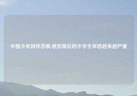 中国少年同性恋爱,感觉现在的小学生早恋越来越严重