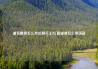 语音群聊怎么发起聊天,钉钉直播课怎么发语音