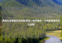 男朋友发抱抱怎样回复,男友一朵玫瑰花一个抱抱表情该怎么回复