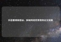 抖音董锦程搭讪，探秘网络世界独特社交现象
