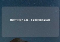 搭讪好玩,可以分享一个哭笑不得的笑话吗