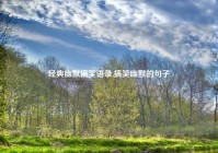 经典幽默搞笑语录,搞笑幽默的句子