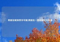 男朋友昵称四字可爱,男朋友一直和前女友联系