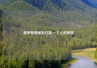 做梦帮男朋友打架,一个人的老练