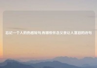 忘记一个人的伤感短句,有哪些怀念父亲让人落泪的诗句