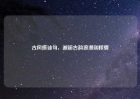 古风搭讪句，邂逅古韵浪漫别样情