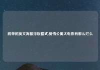 脱单的英文海报排版格式,爱情公寓大电影有那么烂么