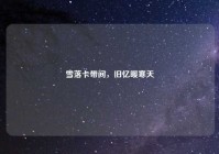 雪落卡带间，旧忆暖寒天