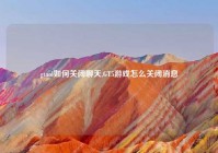 gtaol如何关闭聊天,GT5游戏怎么关闭消息