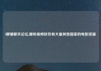 l聊骚聊天论坛,哪些视频软件有大量其他国家的电影资源