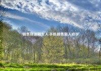 销售搭讪陌生人,手机销售新人必学