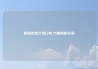 孤独伤感文案短句,伤感情歌文案