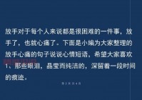 伤感爱情感情说说大全：关于心痛与放手的深刻表达