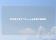 初恋搭讪测试日本,netflix的美剧还有哪些