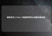 绝地求生（PUBG）按键突然终止问题深度剖析