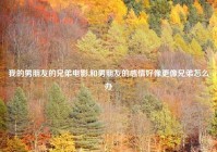 我的男朋友的兄弟电影,和男朋友的感情好像更像兄弟怎么办