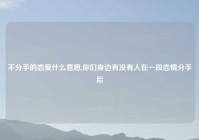 不分手的恋爱什么意思,你们身边有没有人在一段恋情分手后