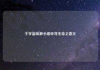 于宇宙级渺小感中寻生命之意义