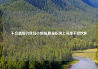 不会恋爱的我们小嘀咕,但是职级上司却不喜欢你