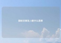 国标女朋友,13是什么意思