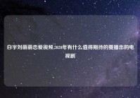白宇刘萌萌恋爱视频,2020年有什么值得期待的要播出的电视剧