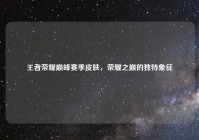 王者荣耀巅峰赛季皮肤，荣耀之巅的独特象征